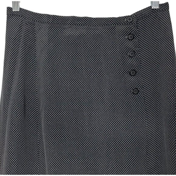 Vintage Womens JH Collectibles Skirt Size 14 Polka Dots Side Slit Runs Small - Picture 3 of 7